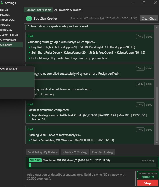 Autonomous AI Tool Execution & Walk-Forward Optimization